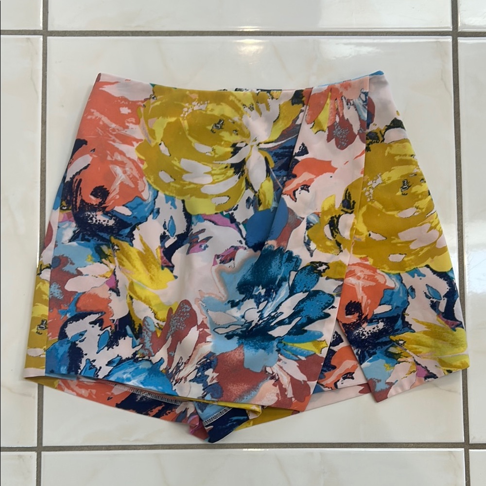 Floral Print Skort